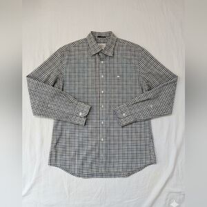Cotton Brothers Check Plaid‎ Button Down Dress Shirt Men's XL